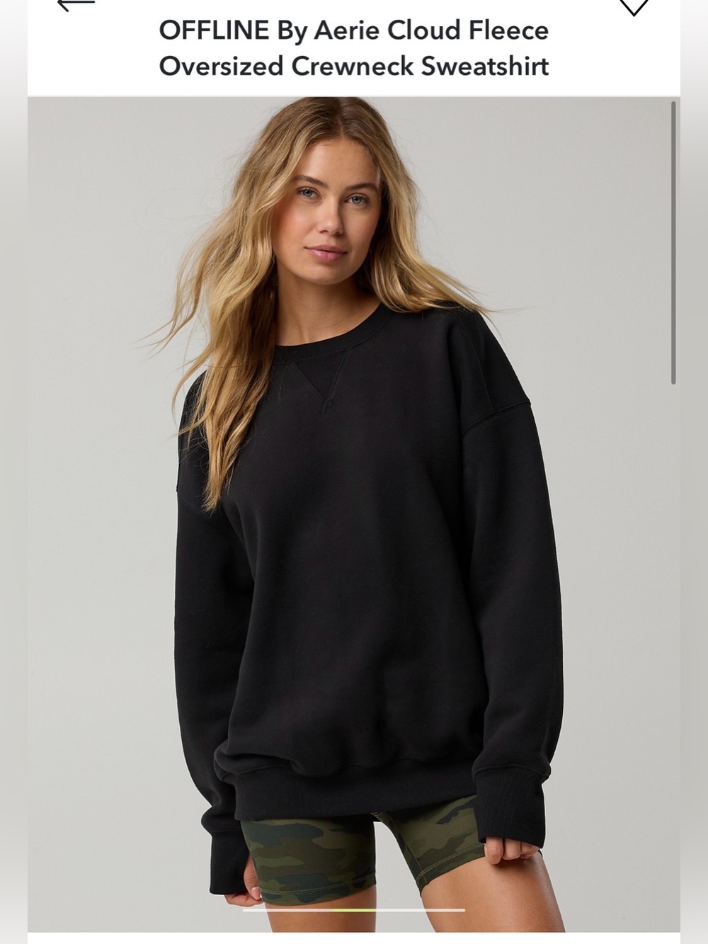 Aerie Cloud Fleece Oversized Crewneck Sweatshirt